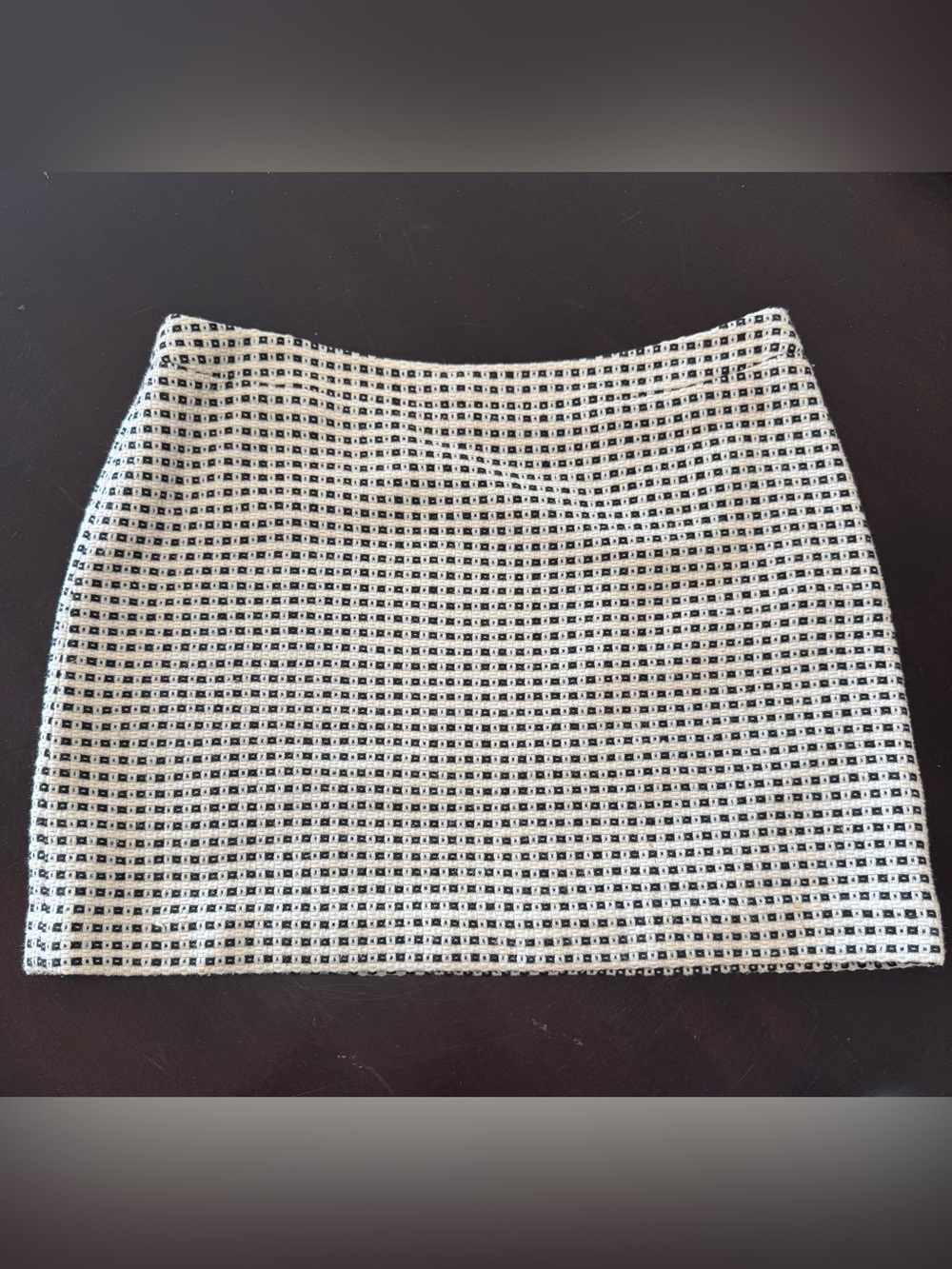 Banana Republic Black and White Check Mini Skirt